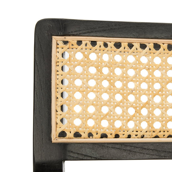 Safavieh Lula Cane Accent Chair - Modern Coastal Design With Clean Lines And Natural Materials For Stylish Spaces Black/Natural ACH9503B