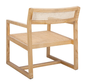 Safavieh Lula Cane Accent Chair - Modern Coastal Design With Clean Lines And Natural Materials For Stylish Spaces Natural ACH9503C