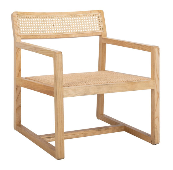 Safavieh Lula Cane Accent Chair - Modern Coastal Design With Clean Lines And Natural Materials For Stylish Spaces Natural ACH9503C