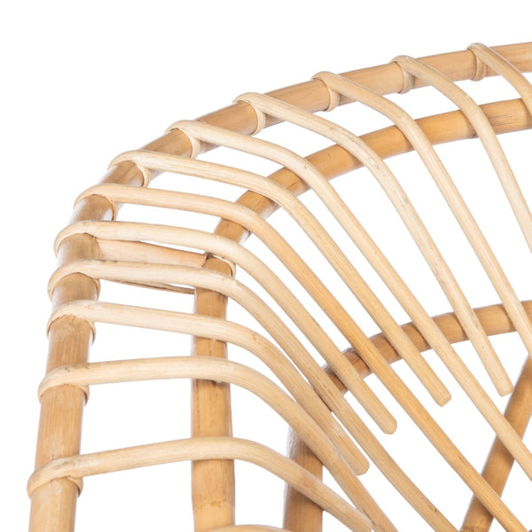 Safavieh Savino Rattan Accent Chair - Modern Papasan Design With Plush Cream Cushion For Cozy Living Spaces ACH9901A