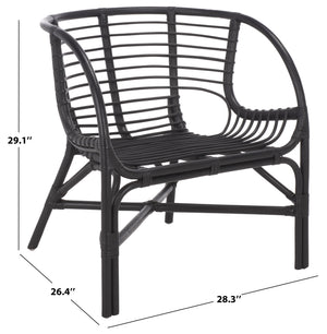 Valeriya Woven Rattan Arm Chair — Handcrafted Sculpted Silhouette, Ergonomic Comfort & Durable Style