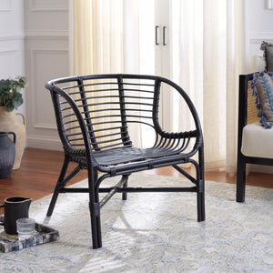 Valeriya Woven Rattan Arm Chair — Handcrafted Sculpted Silhouette, Ergonomic Comfort & Durable Style