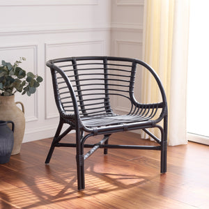 Valeriya Woven Rattan Arm Chair — Handcrafted Sculpted Silhouette, Ergonomic Comfort & Durable Style
