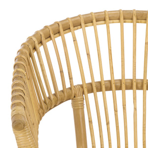 Varvara Woven Rattan Arm Chair — Handcrafted Coastal Accent With Breathable Open Weave And Ergonomic Arms For Relaxed Seating