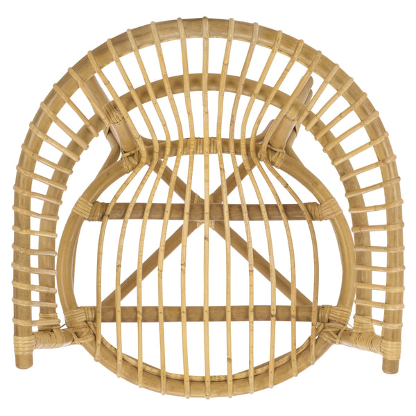Varvara Woven Rattan Arm Chair — Handcrafted Coastal Accent With Breathable Open Weave And Ergonomic Arms For Relaxed Seating