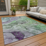Addison Rugs Chantille ACN500 Machine Made Polyester Contemporary Rug Green Polyester 10' x 14'
