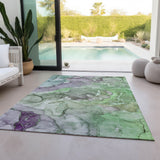 Addison Rugs Chantille ACN500 Machine Made Polyester Contemporary Rug Green Polyester 10' x 14'