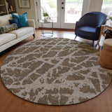 Addison Rugs Chantille ACN501 Machine Made Polyester Transitional Rug Brown Polyester 8' x 8'