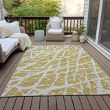 Addison Rugs Chantille ACN501 Machine Made Polyester Transitional Rug Gold Polyester 10' x 14'