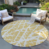 Addison Rugs Chantille ACN501 Machine Made Polyester Transitional Rug Gold Polyester 8' x 8'