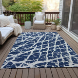 Addison Rugs Chantille ACN501 Machine Made Polyester Transitional Rug Navy Polyester 10' x 14'