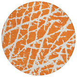 Addison Rugs Chantille ACN501 Machine Made Polyester Transitional Rug Orange Polyester 8' x 8'