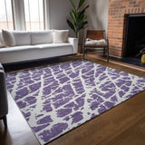 Addison Rugs Chantille ACN501 Machine Made Polyester Transitional Rug Purple Polyester 10' x 14'