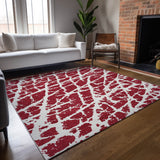 Addison Rugs Chantille ACN501 Machine Made Polyester Transitional Rug Red Polyester 10' x 14'