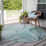 Addison Rugs Chantille ACN502 Machine Made Polyester Transitional Rug Teal Polyester 8' x 8'