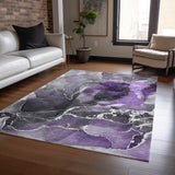 Addison Rugs Chantille ACN503 Machine Made Polyester Contemporary Rug Purple Polyester 10' x 14'