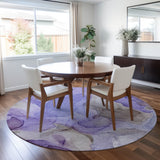 Addison Rugs Chantille ACN504 Machine Made Polyester Transitional Rug Purple Polyester 8' x 8'