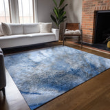 Addison Rugs Chantille ACN505 Machine Made Polyester Contemporary Rug Navy Polyester 10' x 14'