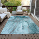 Addison Rugs Chantille ACN505 Machine Made Polyester Contemporary Rug Teal Polyester 10' x 14'