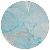 Addison Rugs Chantille ACN510 Machine Made Polyester Transitional Rug Teal Polyester 8' x 8'