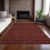 Addison Rugs Chantille ACN514 Machine Made Polyester Transitional Rug Burgundy Polyester 10' x 14'