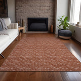 Addison Rugs Chantille ACN514 Machine Made Polyester Transitional Rug Terracotta Polyester 10' x 14'