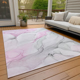 Addison Rugs Chantille ACN515 Machine Made Polyester Transitional Rug Pink Polyester 10' x 14'