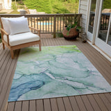 Addison Rugs Chantille ACN516 Machine Made Polyester Transitional Rug Green Polyester 10' x 14'