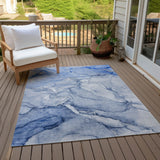 Addison Rugs Chantille ACN516 Machine Made Polyester Transitional Rug Navy Polyester 10' x 14'