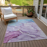 Addison Rugs Chantille ACN516 Machine Made Polyester Transitional Rug Purple Polyester 10' x 14'