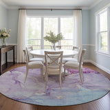 Addison Rugs Chantille ACN516 Machine Made Polyester Transitional Rug Purple Polyester 8' x 8'