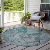 Addison Rugs Chantille ACN519 Machine Made Polyester Transitional Rug Teal Polyester 8' x 8'