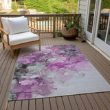 Addison Rugs Chantille ACN520 Machine Made Polyester Transitional Rug Pink Polyester 10' x 14'