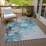Addison Rugs Chantille ACN520 Machine Made Polyester Transitional Rug Teal Polyester 10' x 14'