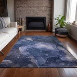 Addison Rugs Chantille ACN522 Machine Made Polyester Transitional Rug Blue Polyester 10' x 14'