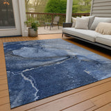 Addison Rugs Chantille ACN524 Machine Made Polyester Transitional Rug Navy Polyester 10' x 14'