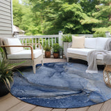 Addison Rugs Chantille ACN524 Machine Made Polyester Transitional Rug Navy Polyester 8' x 8'