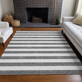 Addison Rugs Chantille ACN528 Machine Made Polyester Transitional Rug Charcoal Polyester 10' x 14'