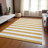 Addison Rugs Chantille ACN528 Machine Made Polyester Transitional Rug Gold Polyester 10' x 14'
