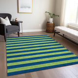 Addison Rugs Chantille ACN530 Machine Made Polyester Transitional Rug Navy Polyester 10' x 14'