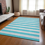 Addison Rugs Chantille ACN530 Machine Made Polyester Transitional Rug Turquoise Polyester 10' x 14'