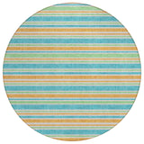 Addison Rugs Chantille ACN531 Machine Made Polyester Transitional Rug Teal Polyester 8' x 8'