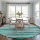 Addison Rugs Chantille ACN531 Machine Made Polyester Transitional Rug Turquoise Polyester 8' x 8'