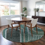 Addison Rugs Chantille ACN532 Machine Made Polyester Transitional Rug Emerald Polyester 8' x 8'