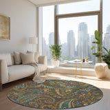 Addison Rugs Chantille ACN533 Machine Made Polyester Transitional Rug Chocolate Polyester 8' x 8'