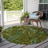 Addison Rugs Chantille ACN533 Machine Made Polyester Transitional Rug Green Polyester 8' x 8'