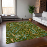 Addison Rugs Chantille ACN533 Machine Made Polyester Transitional Rug Green Polyester 10' x 14'