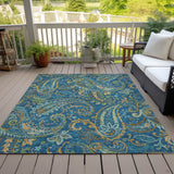Addison Rugs Chantille ACN533 Machine Made Polyester Transitional Rug Navy Polyester 10' x 14'