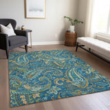 Addison Rugs Chantille ACN533 Machine Made Polyester Transitional Rug Navy Polyester 10' x 14'