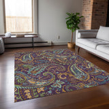 Addison Rugs Chantille ACN533 Machine Made Polyester Transitional Rug Purple Polyester 10' x 14'